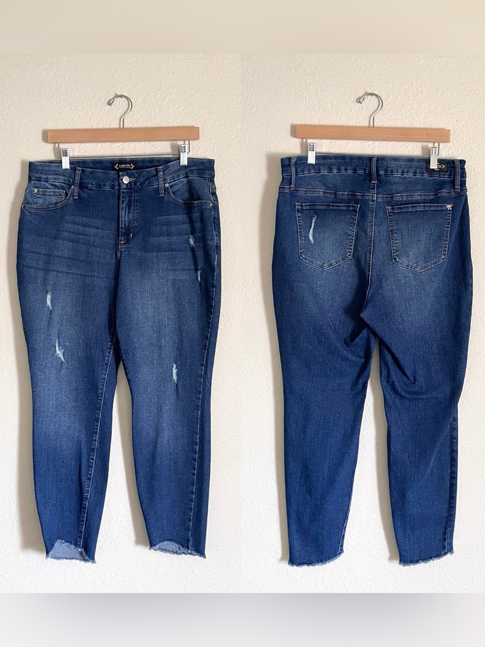 Nanette Lepore Dark Wash Belle High Rise Ankle Skinny Jeans